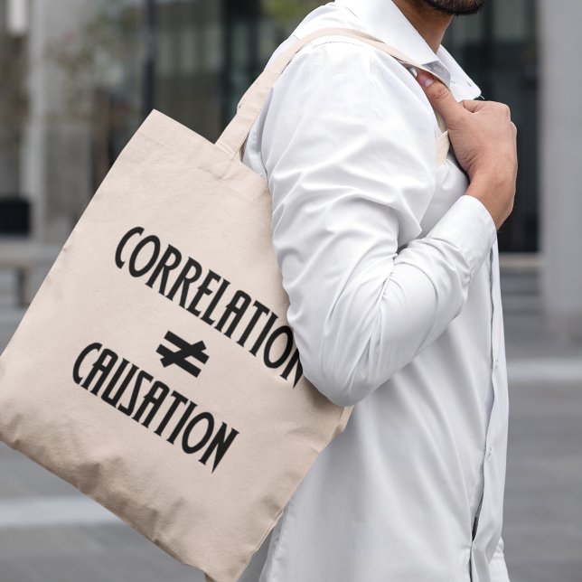 Tote Bag Corrélation n'est pas égal Causation Geek (Créateur téléchargé)