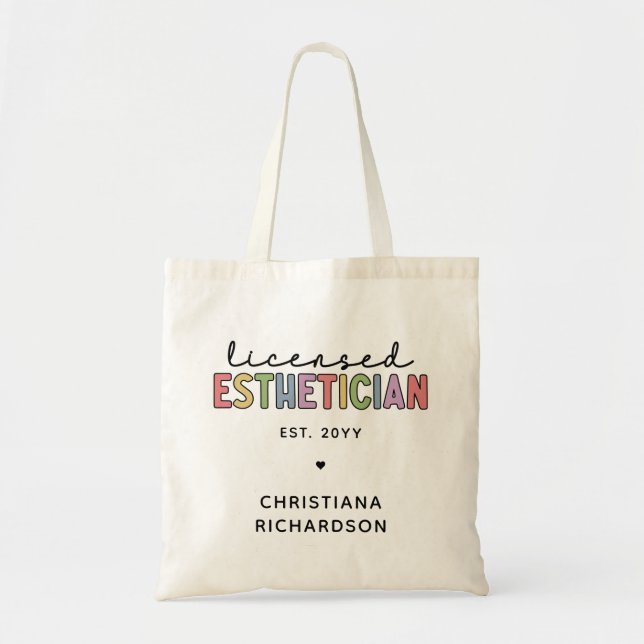 Tote Bag Cosmetologue Esthétique Autorisé Sur Mesure (Devant)