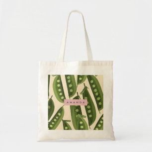 Tote Bag Cosse de Pois Verte Ludique et Fantaisiste Personn