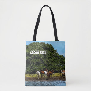 Tote Bag Costa Rica - Chevaux au bord de l'eau