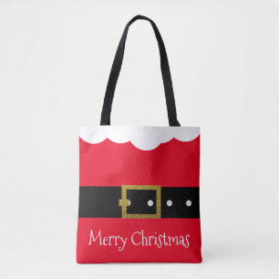 Tote Bag Costume rouge Ceinture Père Noël de Noël 