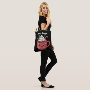 Tote Bag Cosy cacao Cute Kawaii Chocolat chaud Noël
