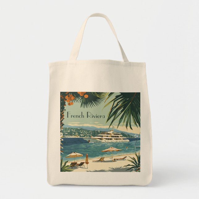 Tote Bag Côte d'Azur : Destinations Iconiques (Devant)
