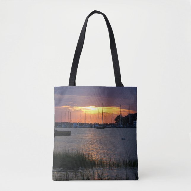 Tote Bag Coucher de soleil de Folly River (Devant)