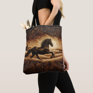 Tote Bag Coucher de soleil de l'étalon noir