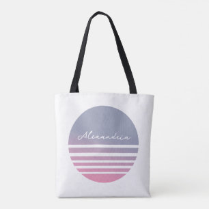 Tote Bag Coucher de soleil Lilac Ombre rose personnalisé