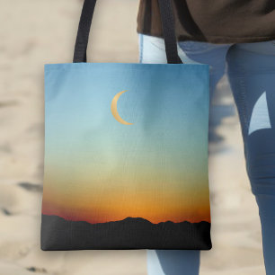 Tote Bag Coucher de soleil magnifique de la lune