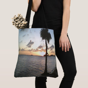 Tote Bag Coucher De Soleil Sur La Plage