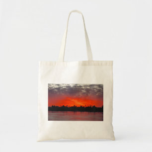 Tote Bag Coucher de soleil sur le Nil rouge vif .JPG