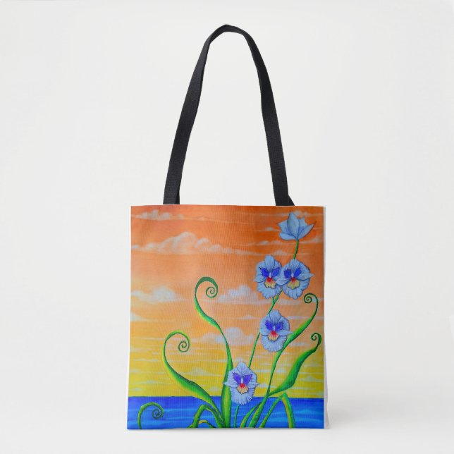 Tote Bag Coucher de soleil sur l'orchidée (Devant)