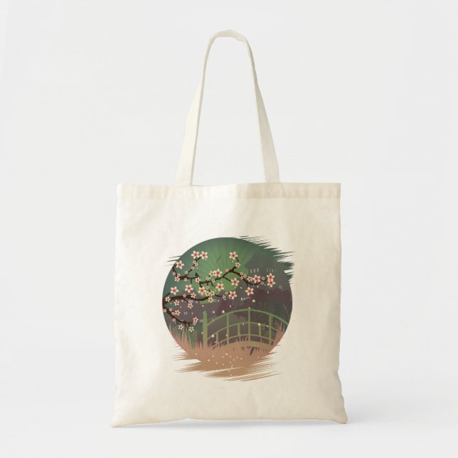 Tote Bag Coucher du soleil sur la fleur (Devant)