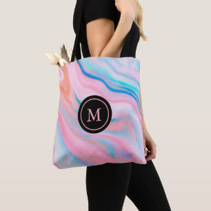 Tote Bag Couleur abstraite fausse agate texture de pierre