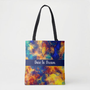 Tote Bag Couleur Bleu Rouge Jaune Turquoise Multi Couleur F