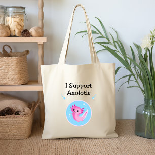 Tote Bag Couleur claire pour Axolotls mou violet I