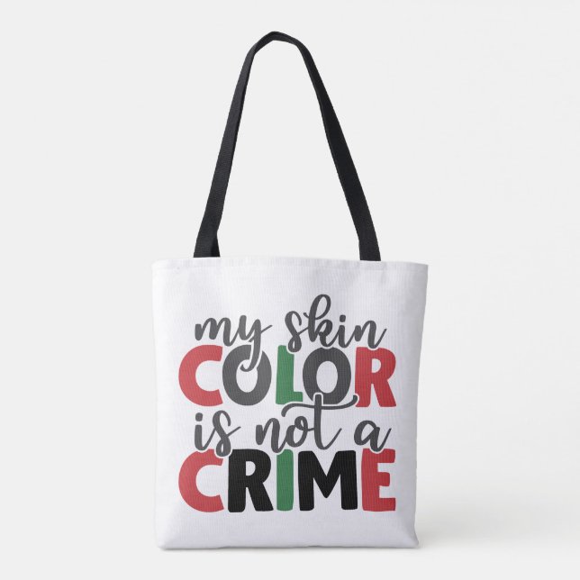 Tote Bag Couleur de peau pas un crime (Dos)