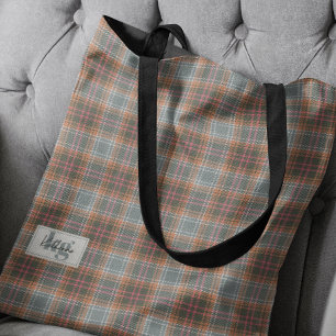 Tote Bag Couleur de rouille Chic Influencée Épaule Plaid