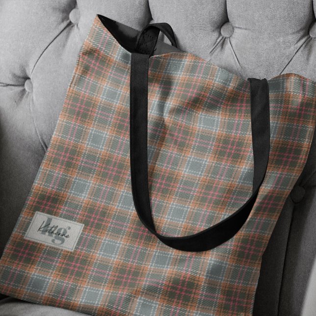 Tote Bag Couleur de rouille Chic Influencée Épaule Plaid (Créateur téléchargé)