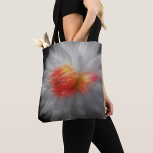Tote Bag Couleur partielle de la fleur rouge Dahlia