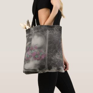 Tote Bag Couleur partielle du jardin de fleurs