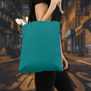 Tote Bag Couleur solide turquoise Classique Élégant
