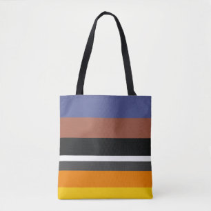 Tote Bag Couleurs chaudes Rectangles horizontales familière