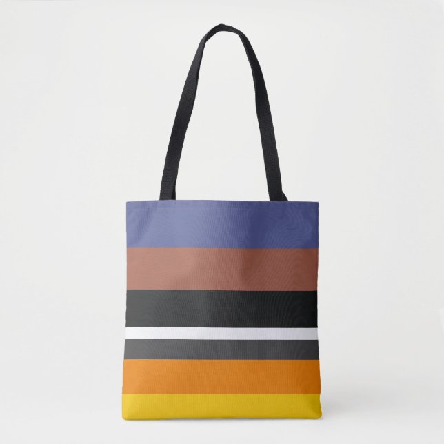 Tote Bag Couleurs chaudes Rectangles horizontales familière (Devant)