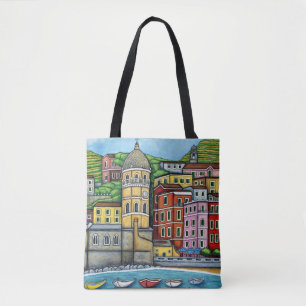 Tote Bag Couleurs de Vernazza par Lisa Lorenz
