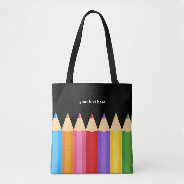 Tote Bag Couleurs du crayon (Devant)