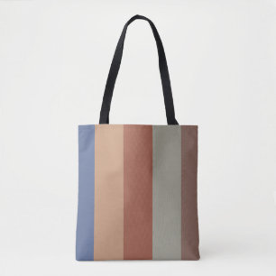 Tote Bag Couleurs rustiques Classic Bandes droites