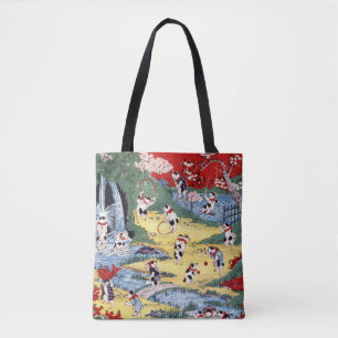 Tote Bag Country japonaise Cats, Utagawa Kunitoshi