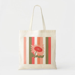 Tote Bag Coupe d'alimentation SunFlower rose rétro