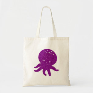 Tote Bag Coupe violet octopus Ancien imprimé