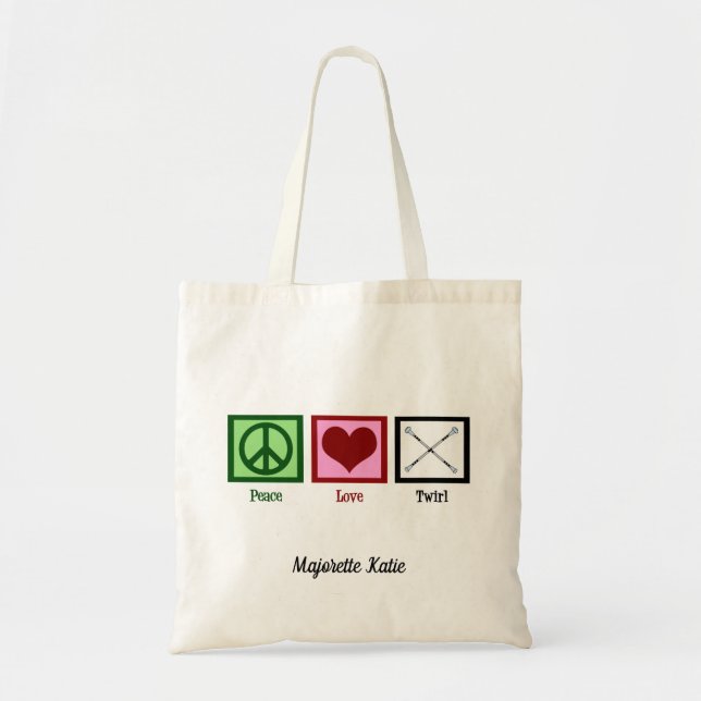 Tote Bag Couper Baton Twirler Majorette personnalisée (Devant)