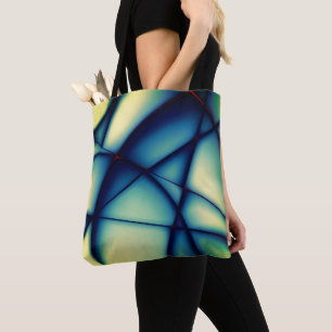 Tote Bag Coupes sans forme relevées, bleu à crème d'avocat