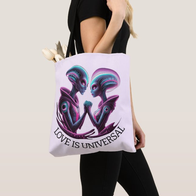 Tote Bag Couple Alien (De près)