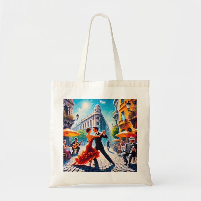 Tote Bag Couple dansant dans le tango en Argentine (Devant)