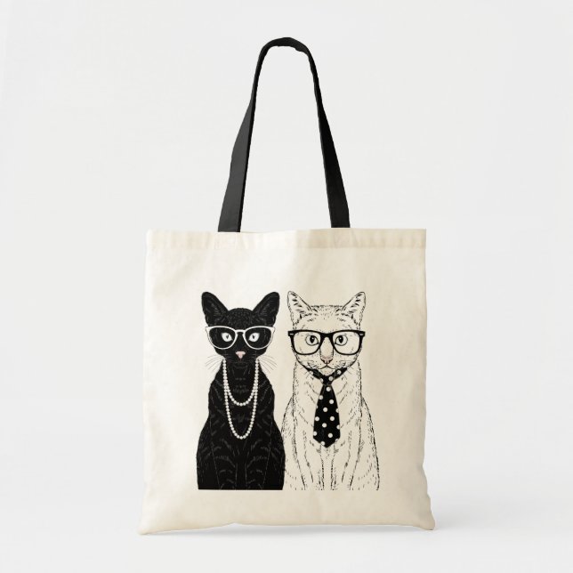 Tote Bag Couples de chat (Devant)