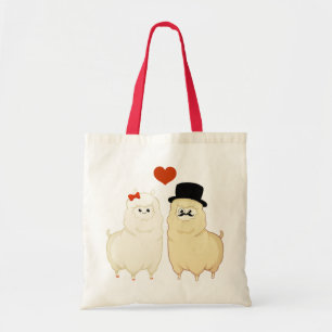 Tote Bag Couples de fantaisie mignons d'alpaga