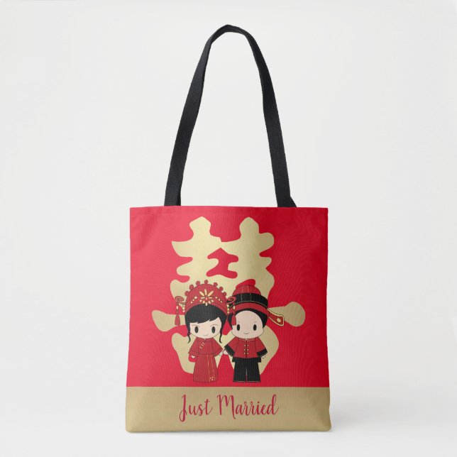 Tote Bag Couples de mariage de chinois traditionnel de (Devant)