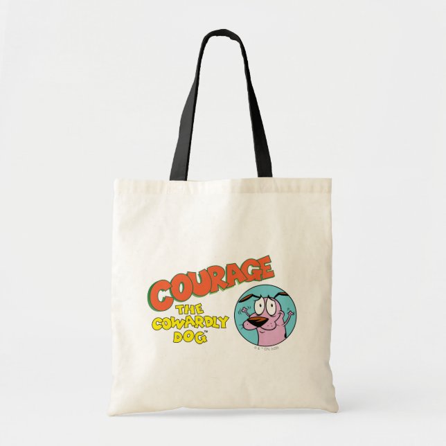 Tote Bag Courage du chien lâché | Afficher le logo (Devant)