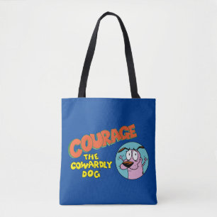 Tote Bag Courage du chien lâché Afficher le logo