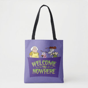 Tote Bag Courage du chien lâché Bienvenue nulle part