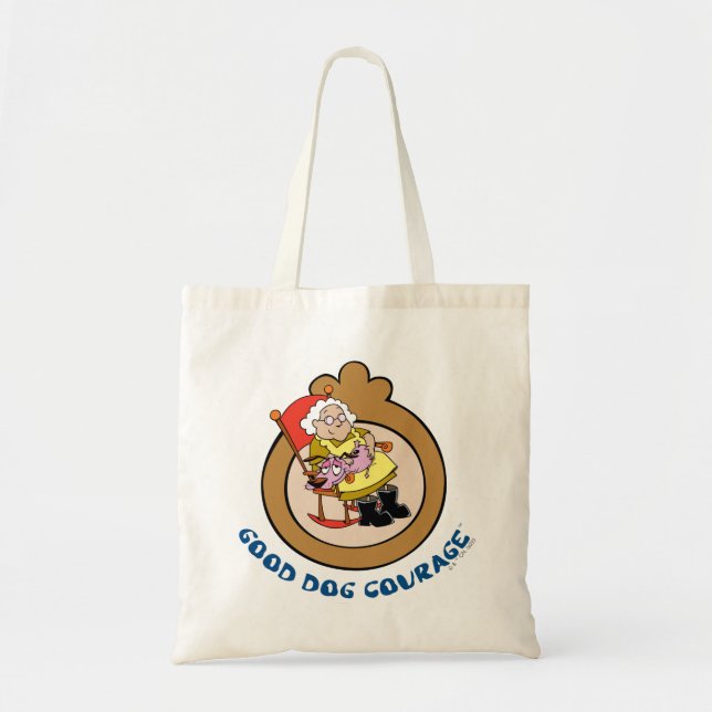 Tote Bag Courage du chien lâché | Good Dog Courage (Devant)