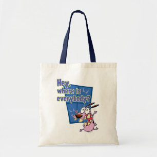 Tote Bag Courage du chien lâché Où est tout le monde ?