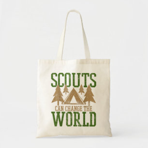 Tote Bag Courageux Randonnée du chef du camp des scouts de 