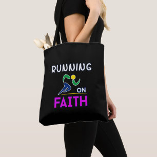 Tote Bag Courir sur la foi Christian Runner