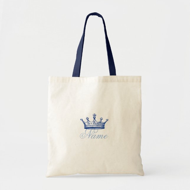 Tote Bag Couronne dans le bleu (Devant)