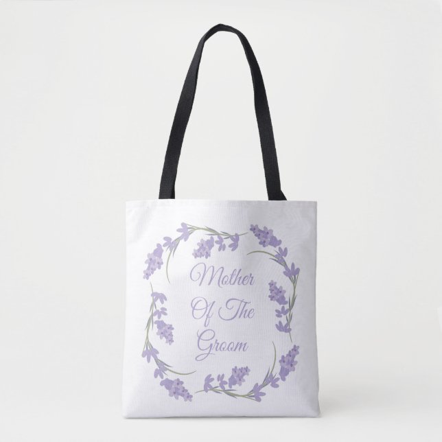 Tote Bag Couronne de fleurs lavande de la mère du marié  (Devant)