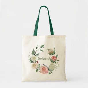 Tote Bag Couronne de rose rose élégante pour demoiselle d'h
