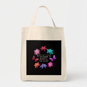 Tote Bag Couronne florale papillon pour la meilleure maman